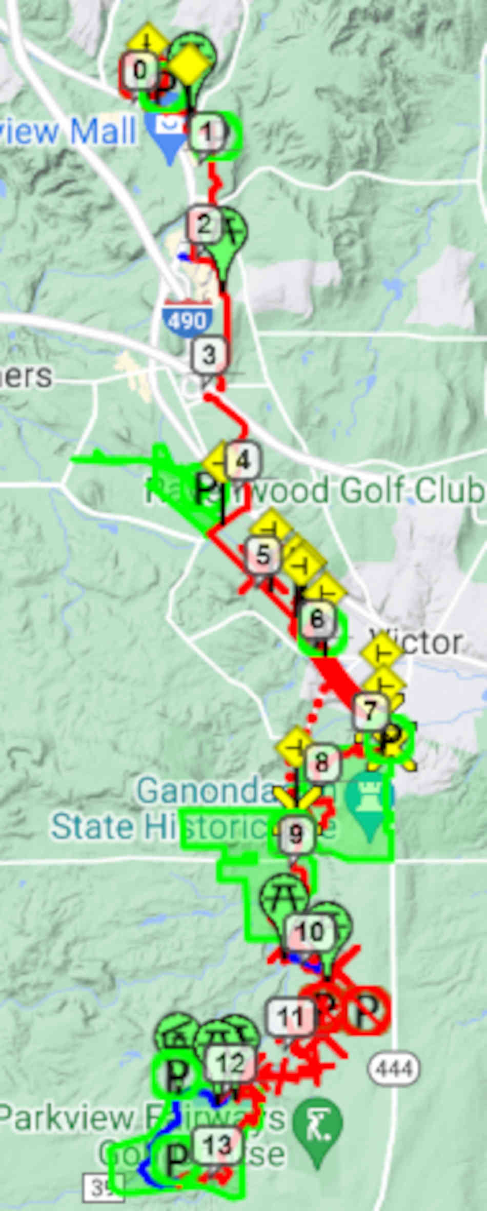 Seneca Park Trail Map Seneca Trail: Vht